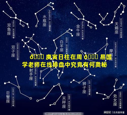 🐋 庚寅日柱在周 🐕 易国学老师在线排盘中究竟有何奥秘